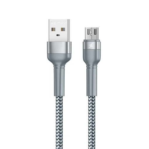 Remax Jany USB - micro USB 2.4A kábel 1m ezüst - 1