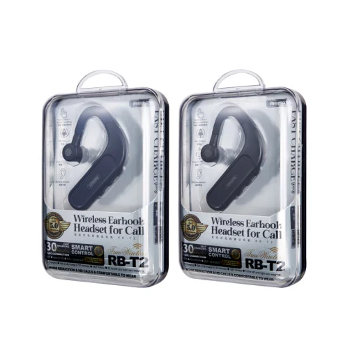 Remax Bluetooth 5.0 vezeték nélküli headset fekete (RB-T2) - 3