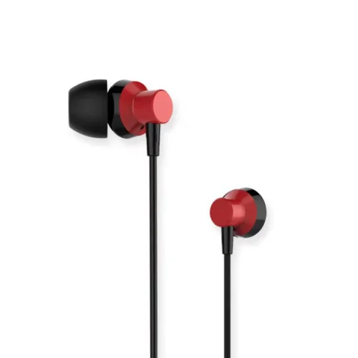 Remax Vezetékes fülhallgató 3.5mm jack audio piros - 1