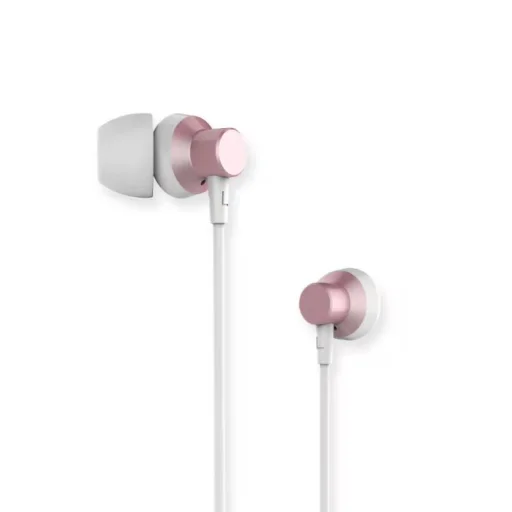Remax Vezetékes fülhallgató 3.5mm jack audio pink - 1
