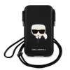 Univerzális Karl Lagerfeld Head Saffiano PU Pouch tok S / M fekete thumbnail