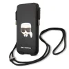 Univerzális Karl Lagerfeld Head Saffiano PU Pouch tok S / M fekete thumbnail