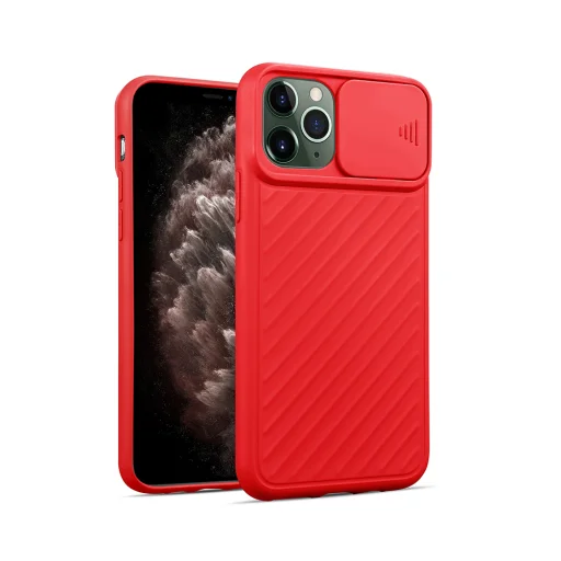 iPhone 13 Pro Max TPU tok kameralencse védővel piros Alphajack - 1