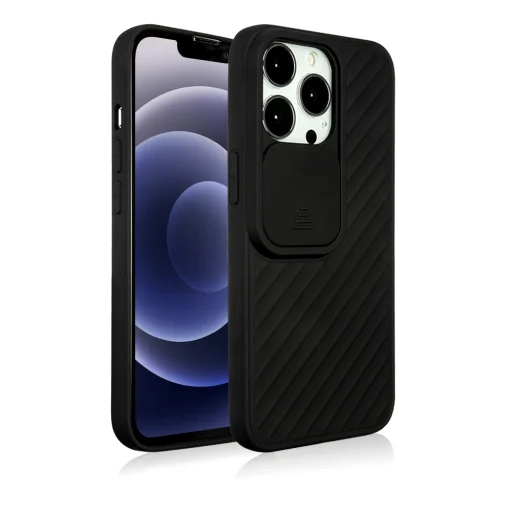 iPhone 13 Pro TPU tok kameralencse védővel fekete Alphajack - 1