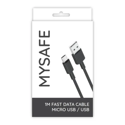 MySafe USB - Micro USB kábel 1m fekete - 1