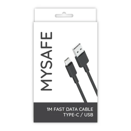 MySafe USB - USB Type-C kábel 1m fekete - 1