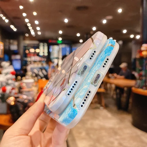 iPhone 13 Pro Max TPU szilikon tok márvány mintával rózsaszín Alphajack - 4