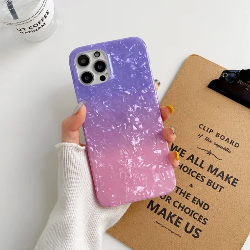 iPhone 13 Pro TPU tok színes mintával Alphajack (P3) lila-rózsaszín - 5