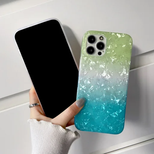 iPhone 13 TPU tok színes mintával Alphajack (P5) zöld - 3