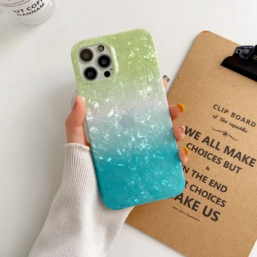 iPhone 13 TPU tok színes mintával Alphajack (P5) zöld - 7