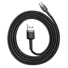 Baseus Cafule Nylon harisnyázott USB - Micro USB kábel 2A 3 m fekete-szürke
