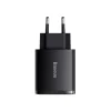Baseus Compact fali töltő adapter 2xUSB + Type C PD 3.0 QC 3.0 30W 3A fekete thumbnail