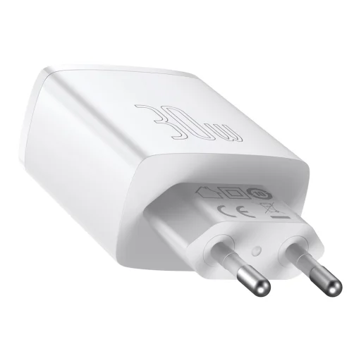 Baseus Compact fali töltő adapter 2xUSB + Type C PD 3.0 QC 3.0 30W 3A fehér - 3