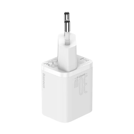Baseus Super Si 1C fali töltő adapter Type C QC PD 30W 3A fehér - 2