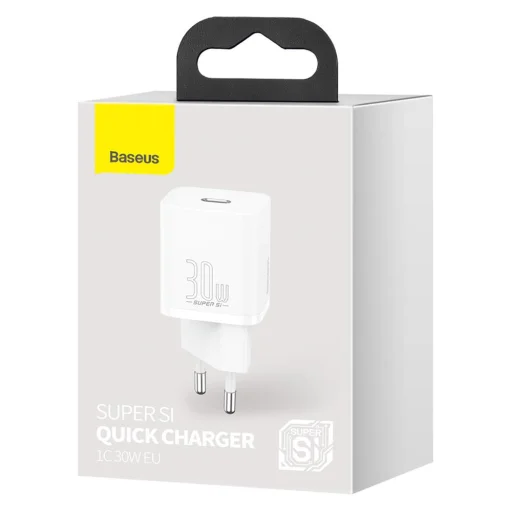 Baseus Super Si 1C fali töltő adapter Type C QC PD 30W 3A fehér - 8