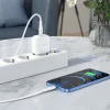 Borofone BN3 Hálózati USB töltő USB Type-C QC 3.0 PD 2.0 20W + Lightning kábel fehér thumbnail