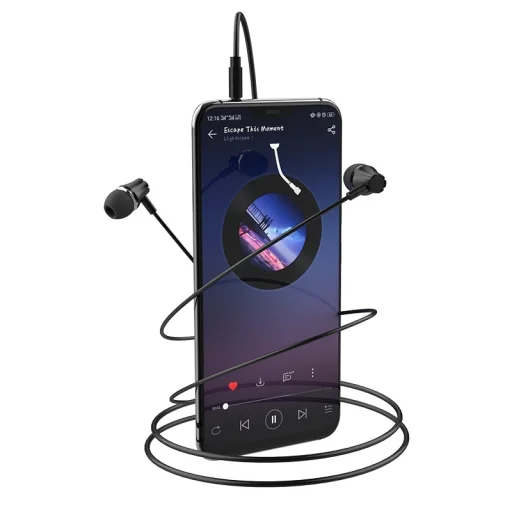 Borofone Graceful BM21 fülhallgató mikrofonnal fekete 3.5mm jack - 5