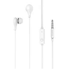 Borofone Milo BM24 fülhallgató mikrofonnal fehér 3.5mm jack