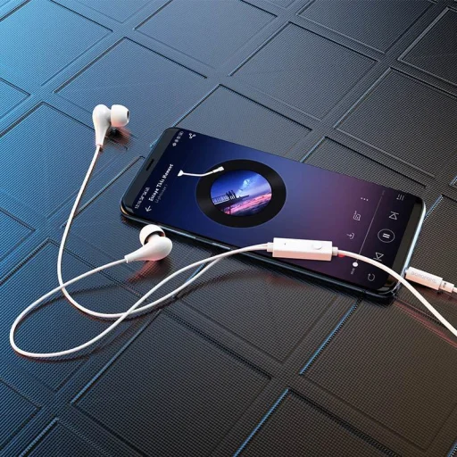 Borofone Milo BM24 fülhallgató mikrofonnal fehér 3.5mm jack - 5