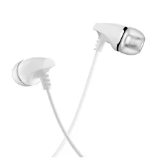 Borofone Sound Edgel BM25 fülhallgató mikrofonnal fehér 3.5mm jack