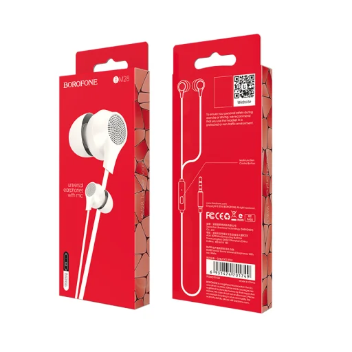 Borofone Tender Sound BM28 fülhallgató mikrofonnal fehér - 2