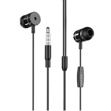 Borofone Mysterious BM31 fülhallgató mikrofonnal fekete 3.5mm jack