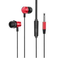 Borofone Prosperity BM62 fülhallgató mikrofonnal piros jack 3.5mm