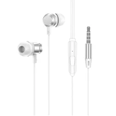 Borofone Prosperity BM62 fülhallgató mikrofonnal ezüst