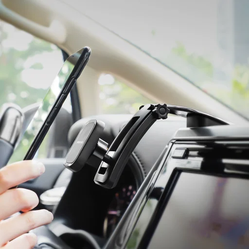 Borofone BH17 Ice Jdae Univerzális mágneses autós telefontartó műszerfalra fekete - 6