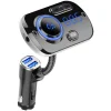 Bluetooth BC49AQ FM Transmitter (Bluetooth 5.0 + EDR + microSD + USB) Töltés funkcióval 2x USB 2.4A QC 3.0 Quick Charge fekete thumbnail