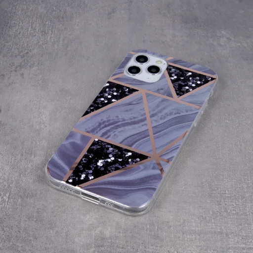 iPhone 13 Pro Marmur tok geometrikus mintázattal grafit - 2