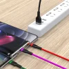 Kaku Yatu 3in1 kábel USB - Lightning, Micro USB, USB Type-C 3.2A 1.2m fekete thumbnail