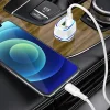 Kaku Shengyu Autós szivargyújtós töltő 2x USB 2.8A + Lightning kábel fekete thumbnail