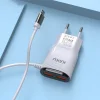Kaku Hongtai Hálózati töltő adapter 2x USB - 2.4A integrált Micro USB kábellel fehér thumbnail