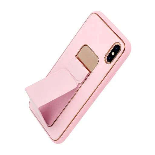  iPhone XR Forcell Leather Kickstand tok rózsaszín - 7