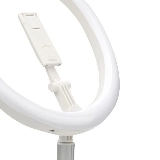 30cm LED 12'' asztali körfény, ringlight és telefontartó fehér One Leg Stand Y2 - 8