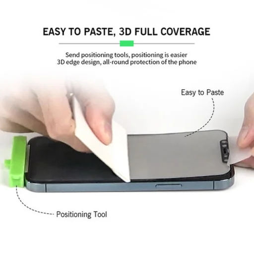 iPhone 13 mini Bestsuit Flex-Buffer Hybrid 5D kijelzővédő üvegfólia antibakteriális fekete - 8