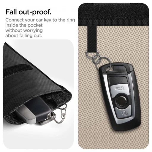 Spigen Faraday Kalitka RFID blokkoló autó kulcshoz fekete - 4