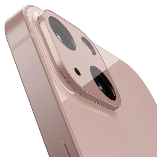 iPhone 13 mini / 13  Spigen Optik.TR 2x kameralencsevédő 9H üveg pink (AGL04036) - 9