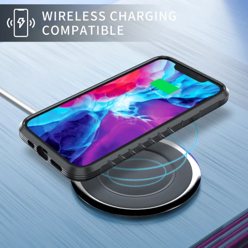 iPhone 13 Pro Max átlátszó TPU Shield tok alumínium kerettel piros ütésálló, anti shock - 5