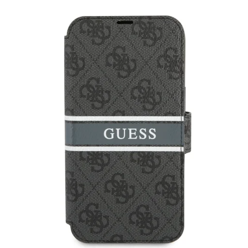iPhone 13 mini Guess PU 4G Printed Stripe fliptok szürke (GUBKP13S4GDGR) - 6