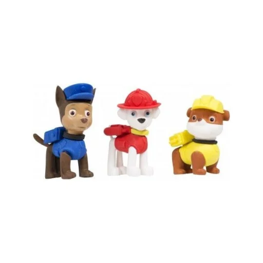 Mancs Őrjárat 3D Radír Figura Szett 3 db - 2