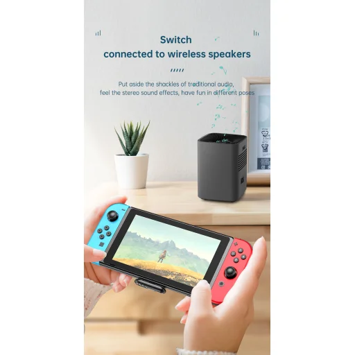 Bluetooth transmitter adapter, Type-C porthoz, fekete (T12)  - 12