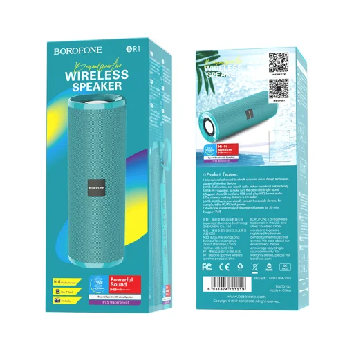 Borofone Beyond BR1 Vezeték nélküli bluetooth hangszóró türkiz - 4