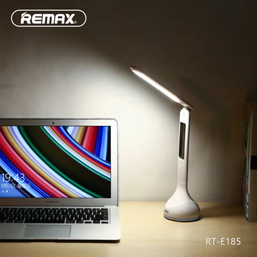 Remax asztali LED lámpa RT-E185 kijelzővel fehér - 5