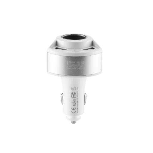 Remax Journey autós töltő RCC-218 2XUSB + szivargyújtó 24W 4,8A fehér - 1