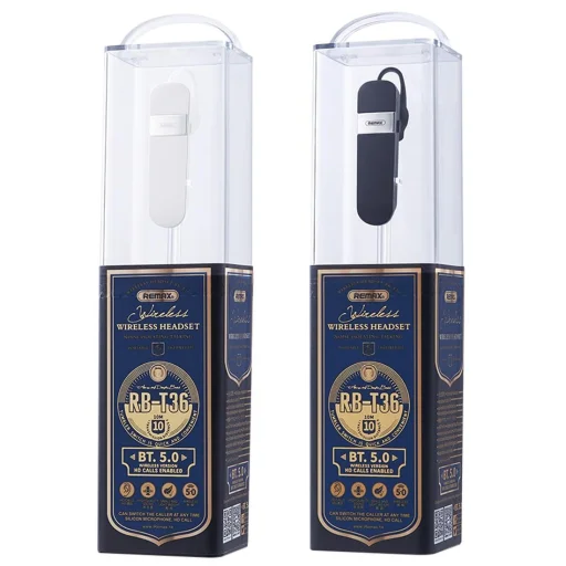 Remax Bluetooth fülhallgató headset RB-T36 (multi-point + EDR) fehér - 4