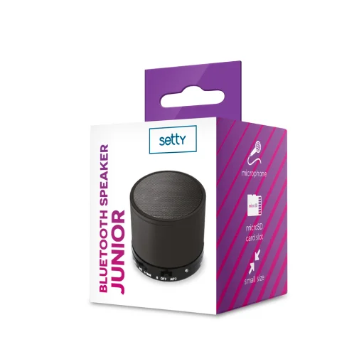 Setty Junior Vezeték nélküli Bluetooth hangszóró fekete - 3