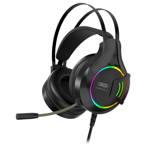 XO GE-04 Vezetékes gamer Fejhallgató 3.5mm jack audio fekete - 1
