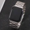 Apple Watch 4/5/6/7/8/SE (38/40/41mm) fém óraszíj ezüst színű Alphajack - 3